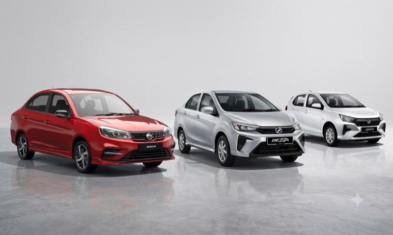 Perodua Axia, Bezza dan Proton Saga — kereta ekonomi untuk disewa di Temerloh dan Mentakab